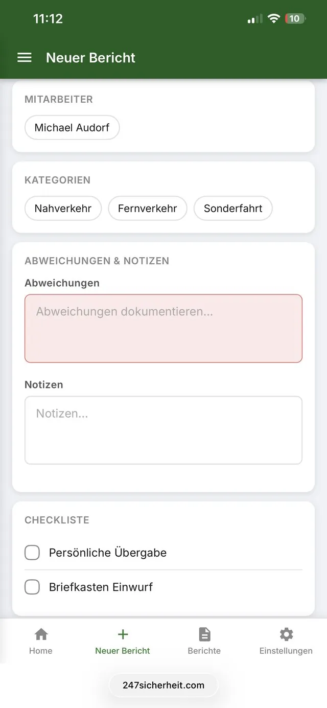 XP Lasi App – Kategorien und Checkliste