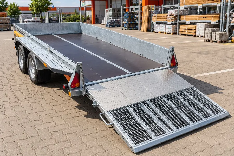 Tandem-Anhänger mit Auffahrrampe
