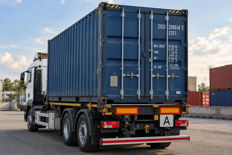 LKW mit 20-Fuß-Container